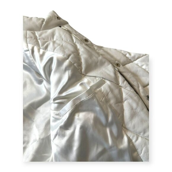 RtA Louisa Vegan Leather Jacket, White, Size S, White, New with tag - Picture 15 of 16